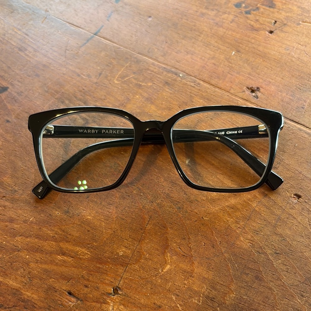Warby Parker Black “Hughes” FRAMES ONLY (lenses are rx)